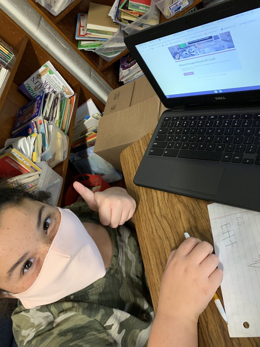 MrsBglover's tweet photo. One positive thing covid19 has done, was make me explore technology a lot more. I made an escape room to practice an ElA standard of determining mood for our third graders at Sandlapper. My class was so happy once they were able to escape! #premier @SEstarsR2 @RichlandTwo https://t.co/WkNCmnEkit