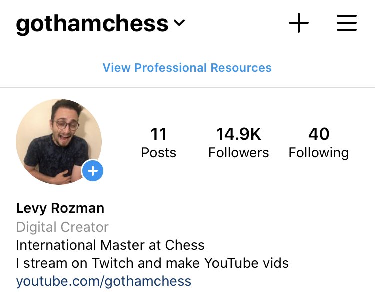GothamChess on X: Important Announcement: I am no longer “realgothamchess”  on Instagram. I am still real GothamChess, just without the first part.  Thank you.  / X