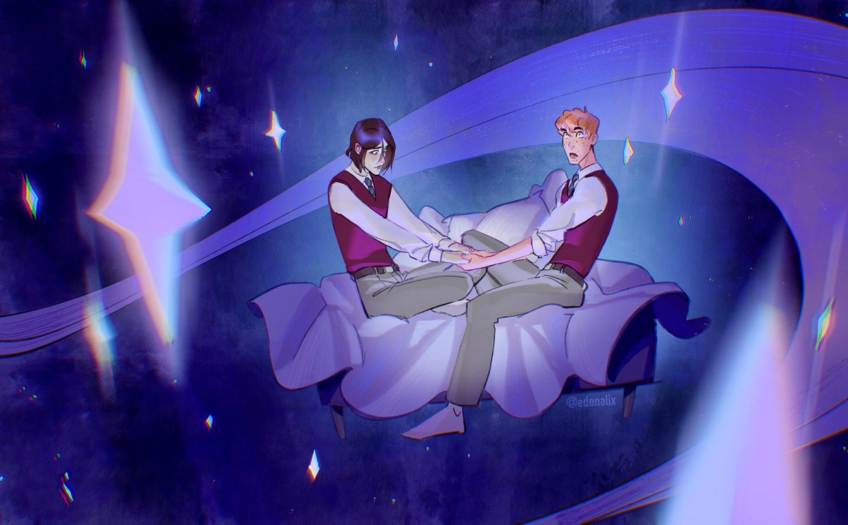 EdenMidori's tweet photo. This one scene where baz and Simon share their magic and stars happen #CarryOn #snowbaz https://t.co/MfHDtoHeVl