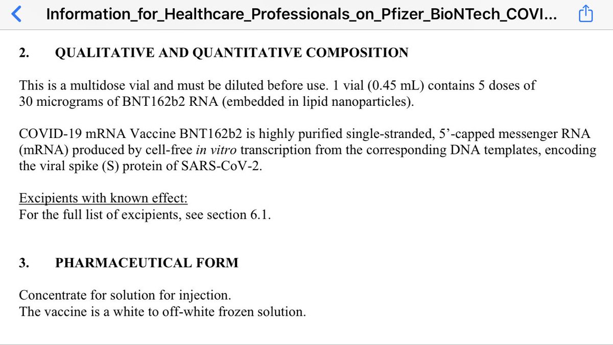 MahoneyDavidG1's tweet photo. I’ve just read the info on the Uk vaccine issued for health workers. It’s 10 pages long.  Seriously scary.  No real testing. It clearly says they don’t know about any possible  side affects. It contains DNA and Nanoparticles. This is absolutely a NAZI STYLE MASS EXPERIMENT !! https://t.co/phQNIrKBMN