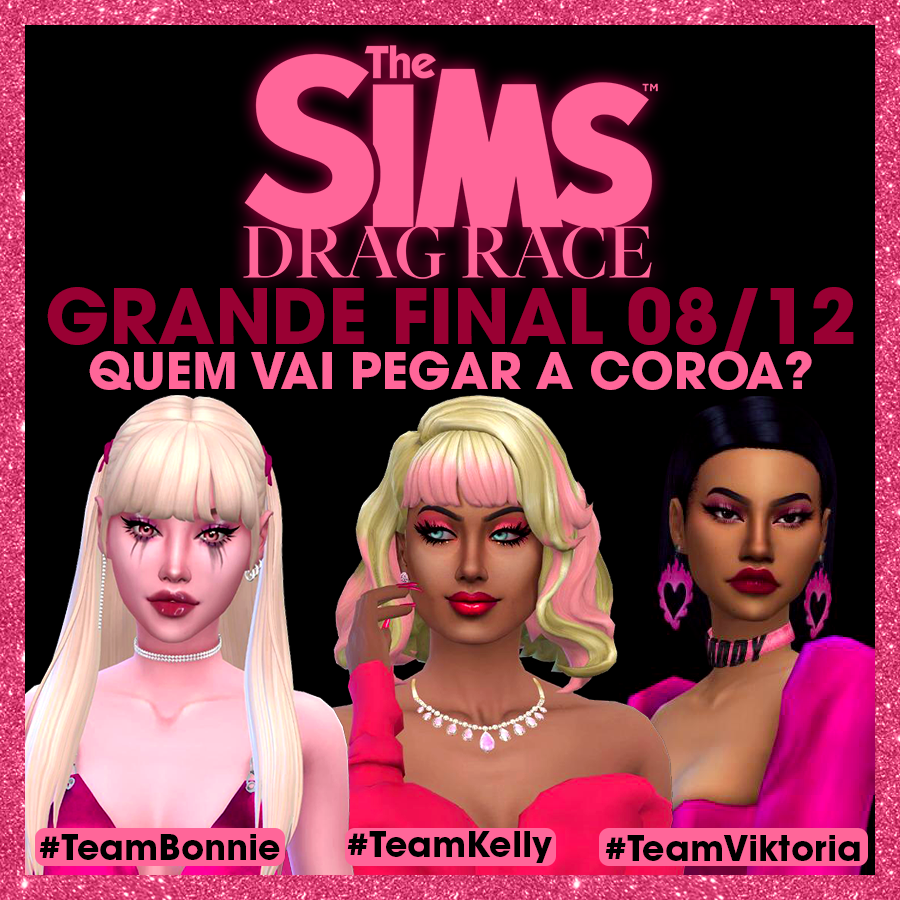 thesimsdragrace's tweet photo. 🚨🚨🚨
Agora é com vocês, queremos saber você é: #TeamBonnie, #TeamKelly ou #TeamViktoria? Retweet, like, comente, grite pelas ruas, se faça ouvir! Qual sua Queen favorita para levar a coroa da Season 2 do #TSDR?
#TheSims #TheSims4 #TheSimsBrasil #TheSimsDragRace https://t.co/bmiB5YO1RG