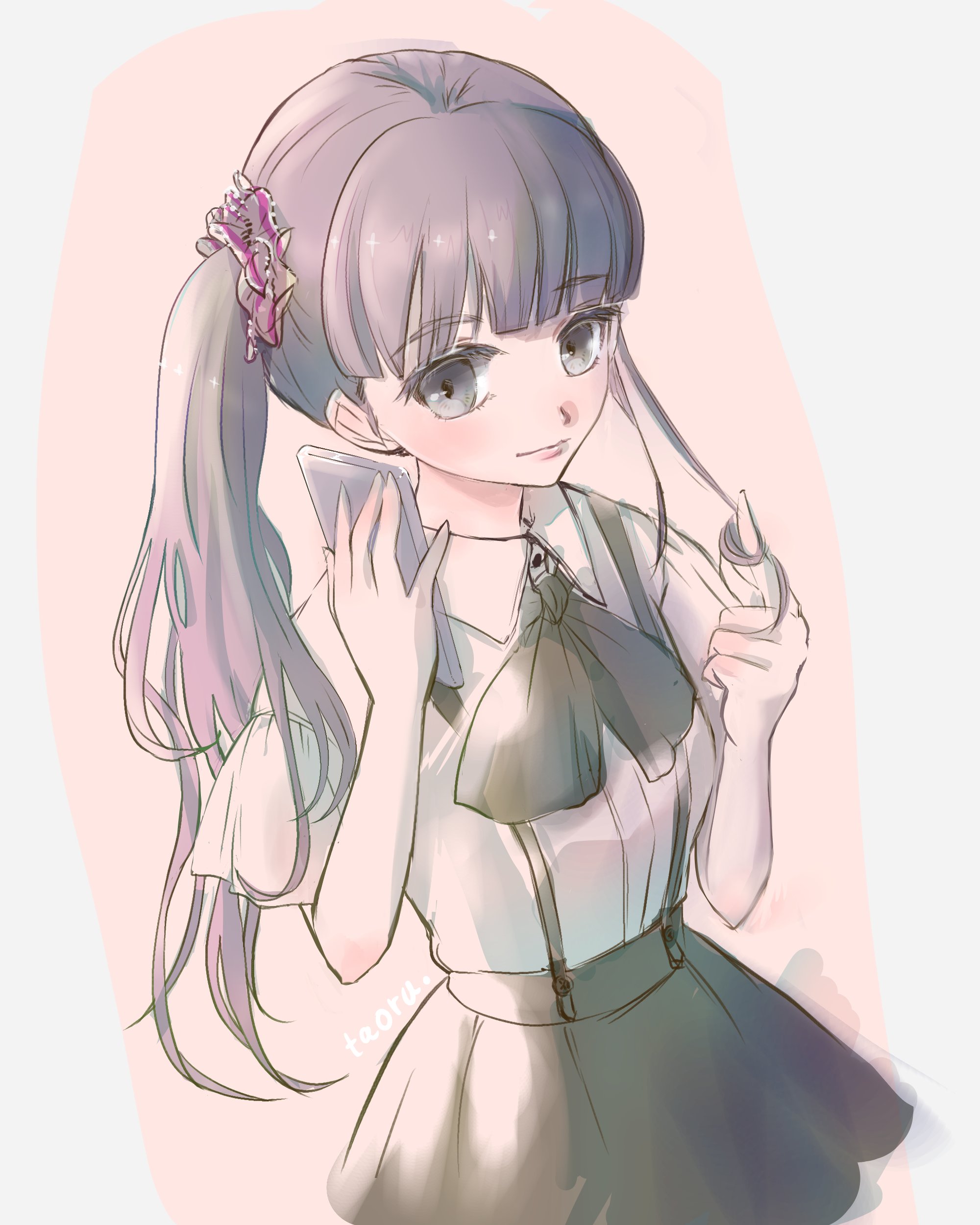 Taoru タオル 低浮上 在 Twitter 上 イラスト好きな人と繋がりたい 女の子イラスト イラスト練習 ベースに肌色塗って淡く色つけるのいい感じになる すごく女の子っぽいｗ サイドテールにしたらカナヲちゃんぽくなった あと 電話の向こうの恋人のイメージ