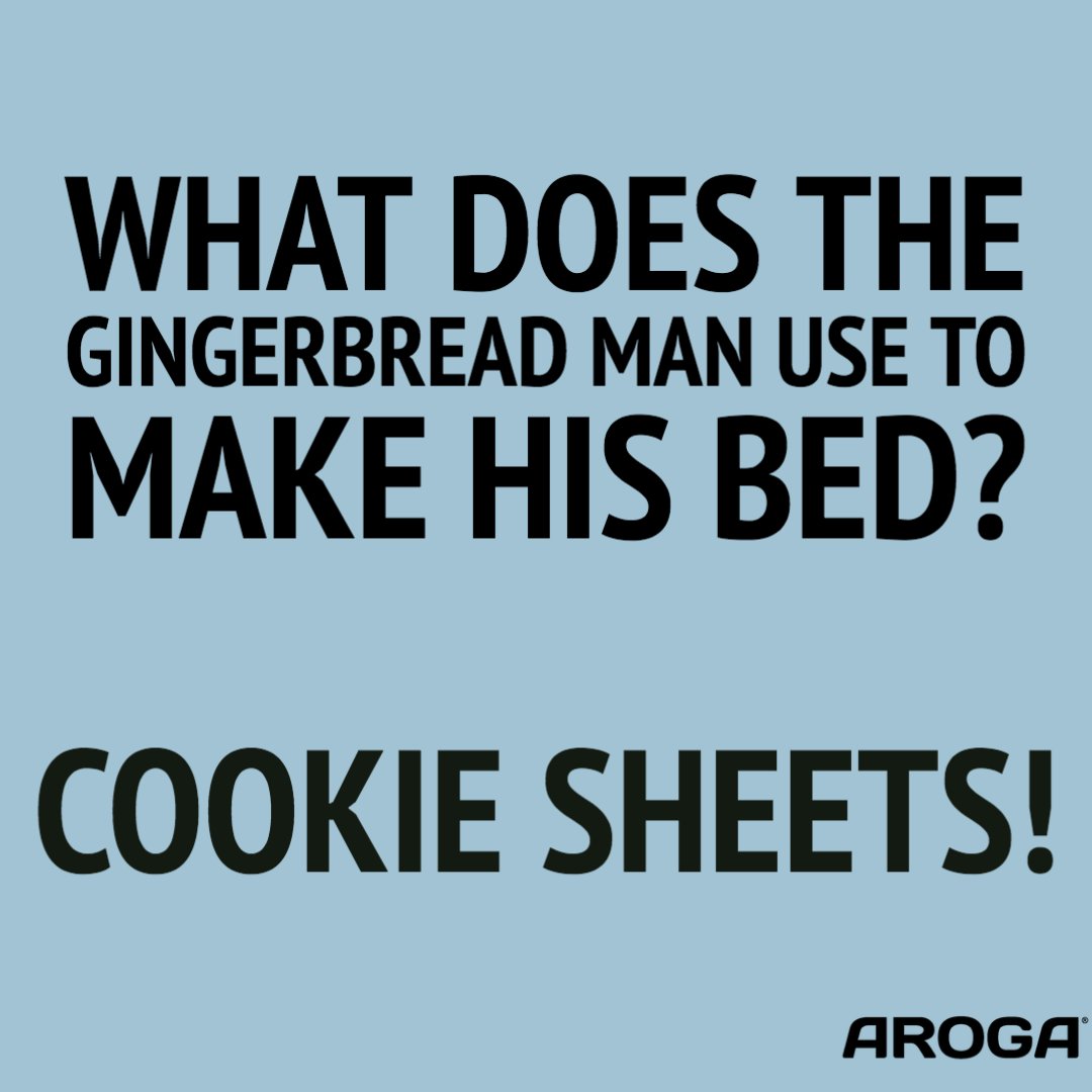 ArogaLtd's tweet photo. Get it? You bake gingerbread men on cookie sheets and you put sheets on your bed! #HappyHolidays https://t.co/hdNBeCrGOU