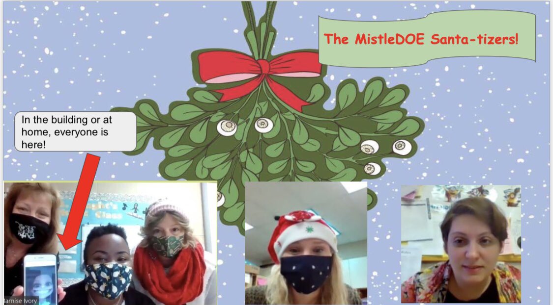 olivia_smith_k's tweet photo. The MistleDOE Santa-tizers are ready for a clean sweep in these reindeer games 🎅🏼🦌#HESReindeerGames @HENDeagles https://t.co/yVkOXcBDdG