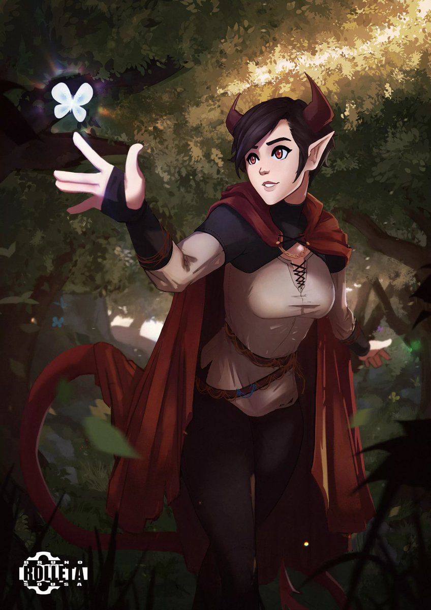 Rolleta_Sousa's tweet photo. Should i draw more demon girls or that's enough for now?? 😉😈

#rolleta #art #digitalart #oc #originalcharacter #demongirl #illustration #forest #fairy #medieval #medievalart #artwork https://t.co/XgRsDDIMA7