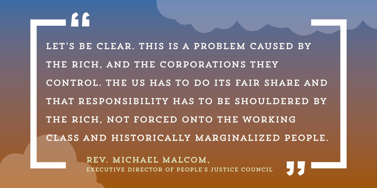 A final thought: the contribution by the U.S. should NOT be made on the backs of working families and front-line communities. Rich corporations got us into this mess, lied about it, and profited off it. Per principle that polluters pay, they should pay. 11/11