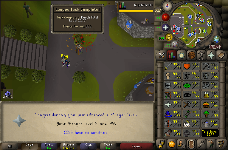 OSRSsid's tweet image. Maxed on the temporary gamemode that is locked to regions I regret choosing but can teleport back to places I just left