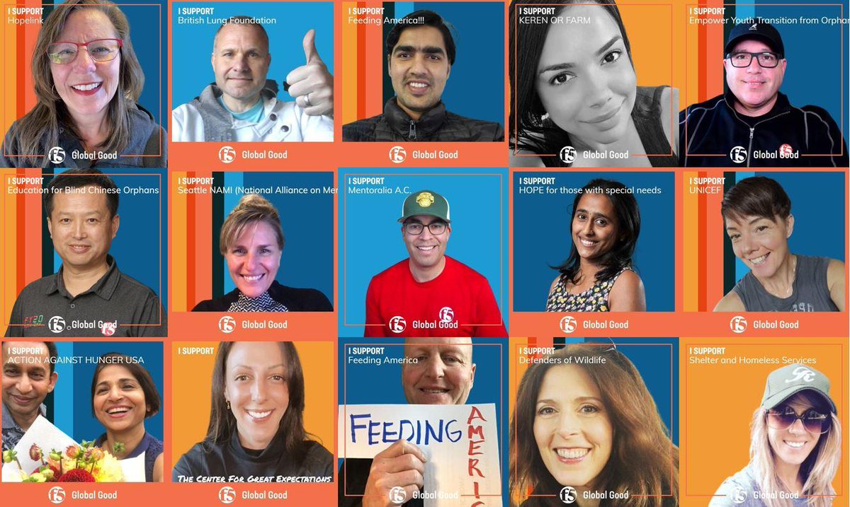 F5's tweet image. This week, F5ers are donating to the causes that mean the most to them—and sharing them in our #GivingTuesday photo booth! #CodeConnects #BeF5