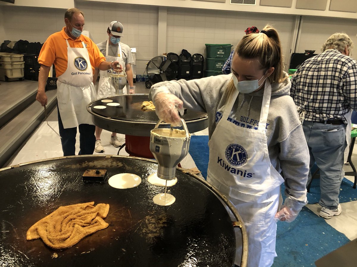 GulfportKiwanis's tweet photo. Despite considerable uncertainty, the 64th annual @GulfportKiwanis Pancake Day was a huge success. It looked a little different than previous events, but everything went off without a hitch. S/O to the @GulfportHigh Key Club for their invaluable help. https://t.co/rEDr3q89rc
