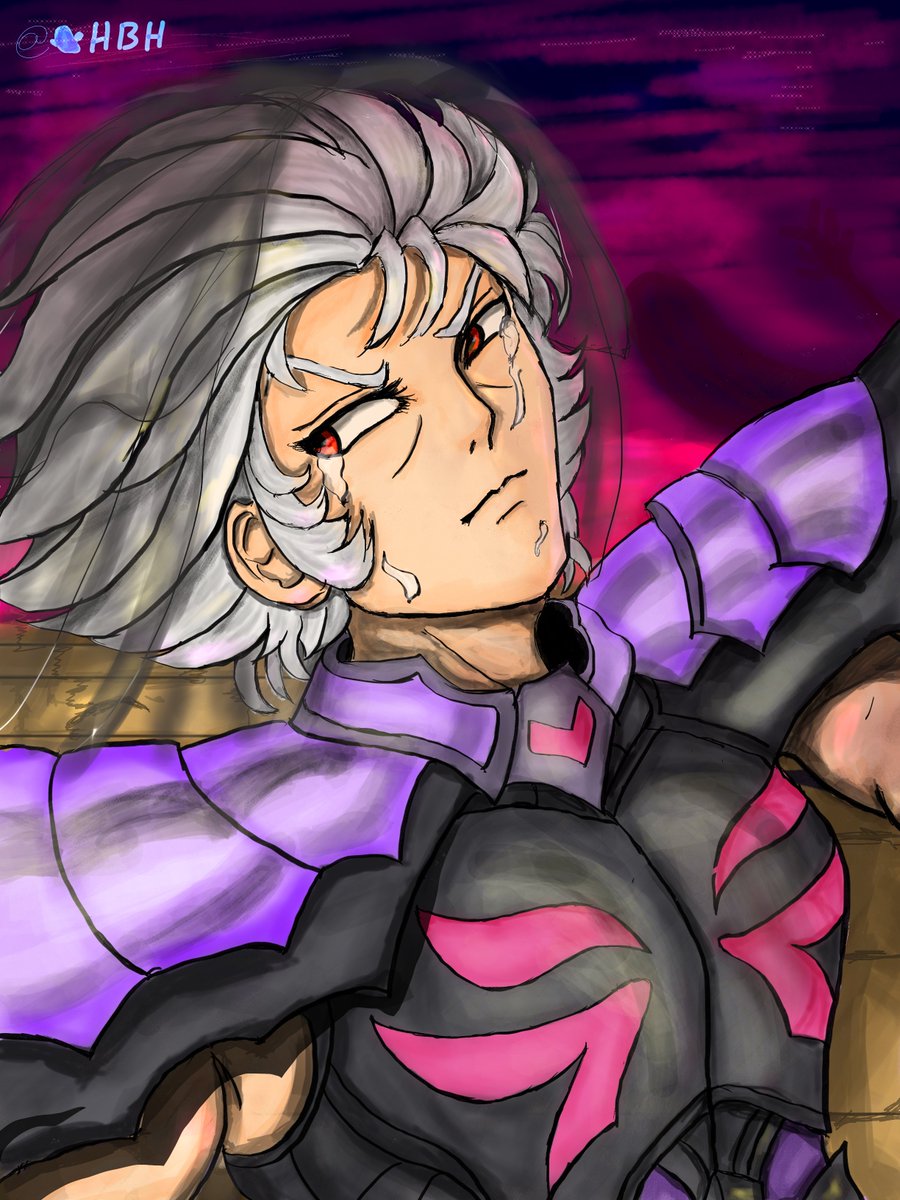 happybrainhole's tweet image. 每日螃蟹之赴冥和親（Daily Crab:"Marry "to Greek Underworld, for the world to be peacefully ）
迪斯馬斯克為了令大地和平，不惜嫁給冥界和親，慘慘😭😭😭😭
微笑著跟哭成淚人的聖鬥士們和女神道別後，迪斯也偷偷垂淚。
“雅典娜啊，迪斯已經不是聖域的人了......”
#deathmaskcancer #Fanarts