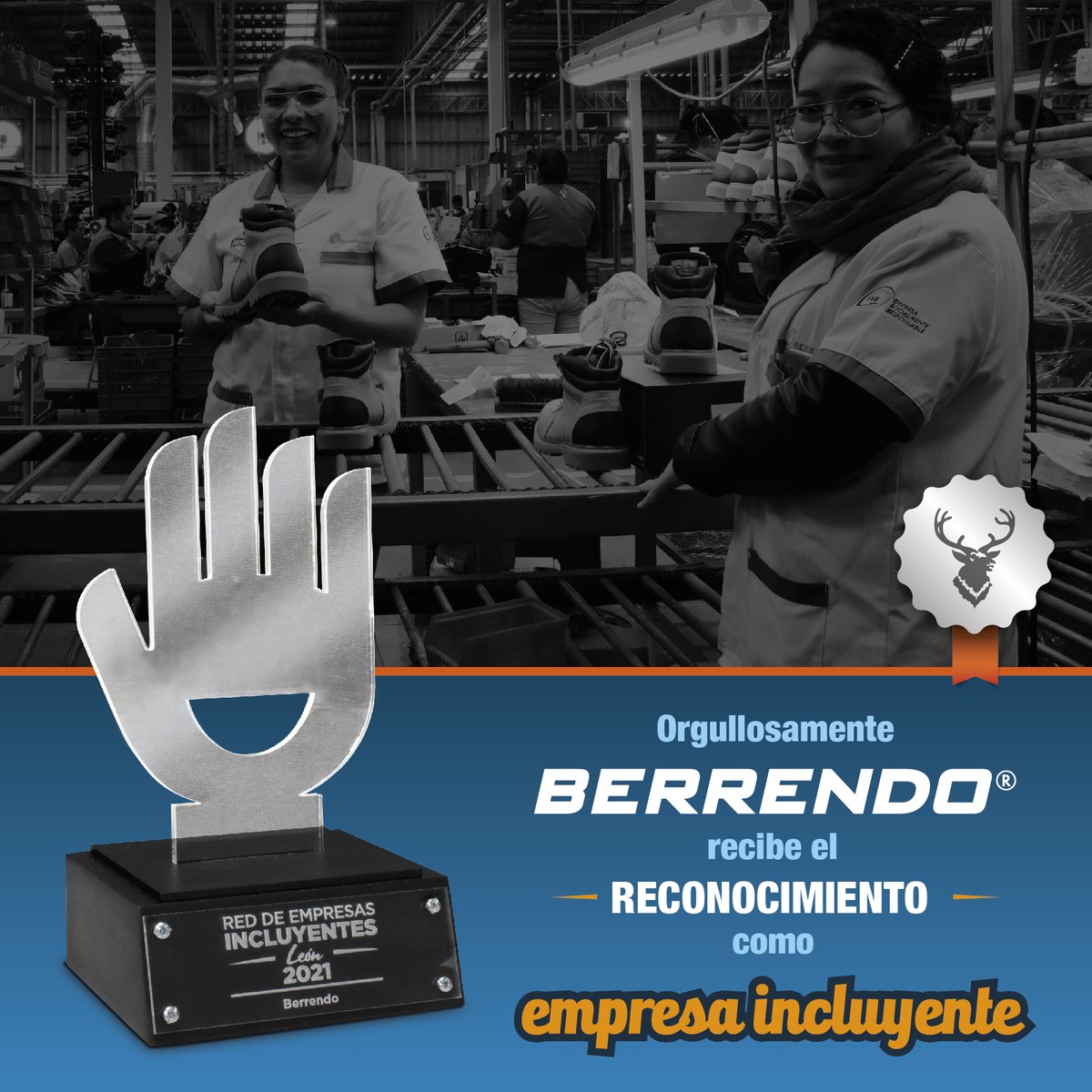 BERRENDOTEAM's tweet photo. 👫 En Berrendo celebramos la diversidad y promovemos la inclusión con nuestros trabajadores. Hoy en el "Día Internacional de las Personas con Discapacidad", hemos recibido el reconocimiento como Empresa Inclusiva. 🏆🏅 https://t.co/r6hgiakdh7