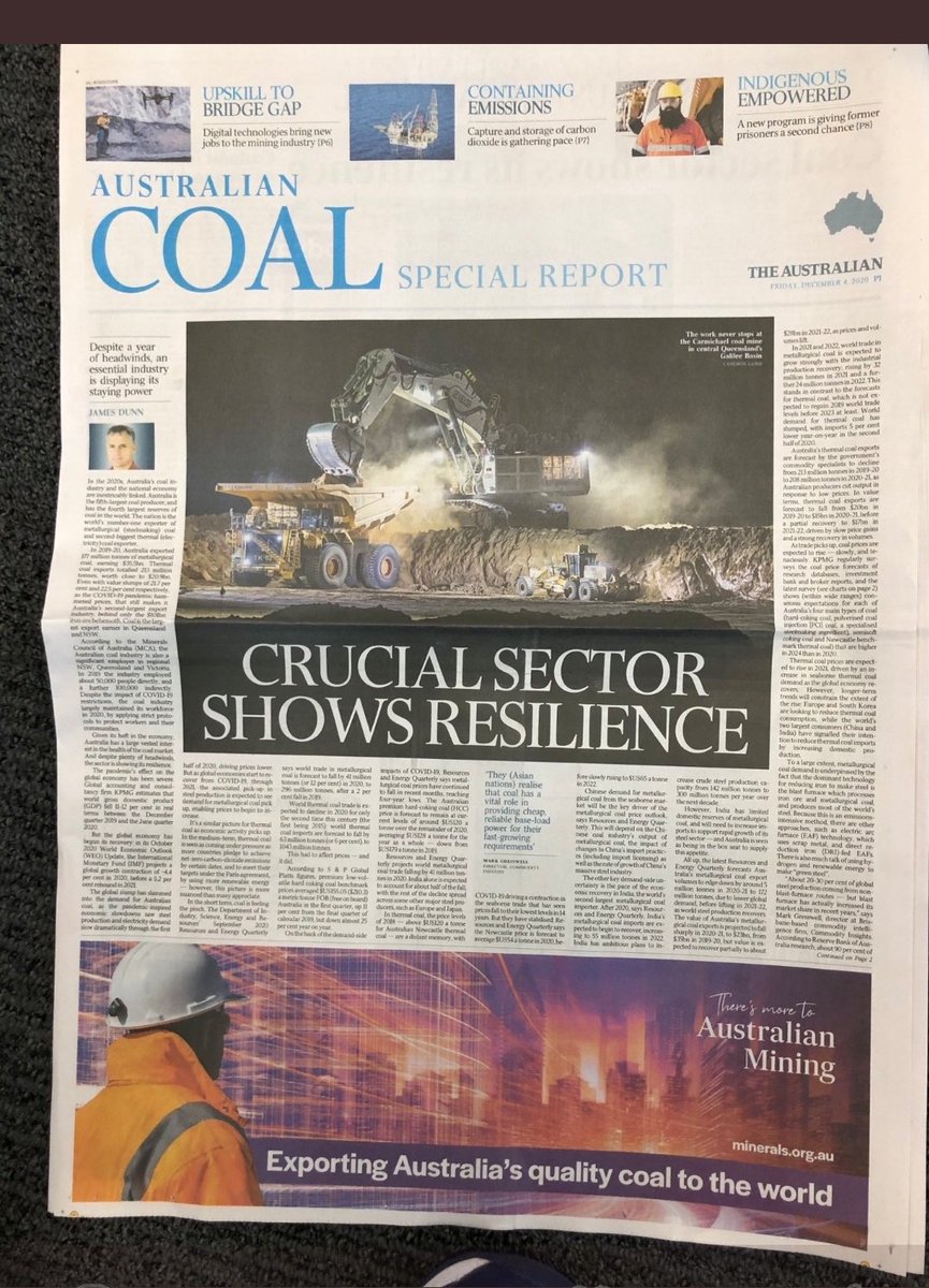 SusanSmithAus's tweet image. The day after The Guardian publishes article 'Great Barrier Reef is listed as critical', the LNP Govt's propaganda arm (Murdoch's The Australian), spews out 8 pages on the glories of coal

It's almost as if this was 'ready to go'

#auspol
#Reefgate