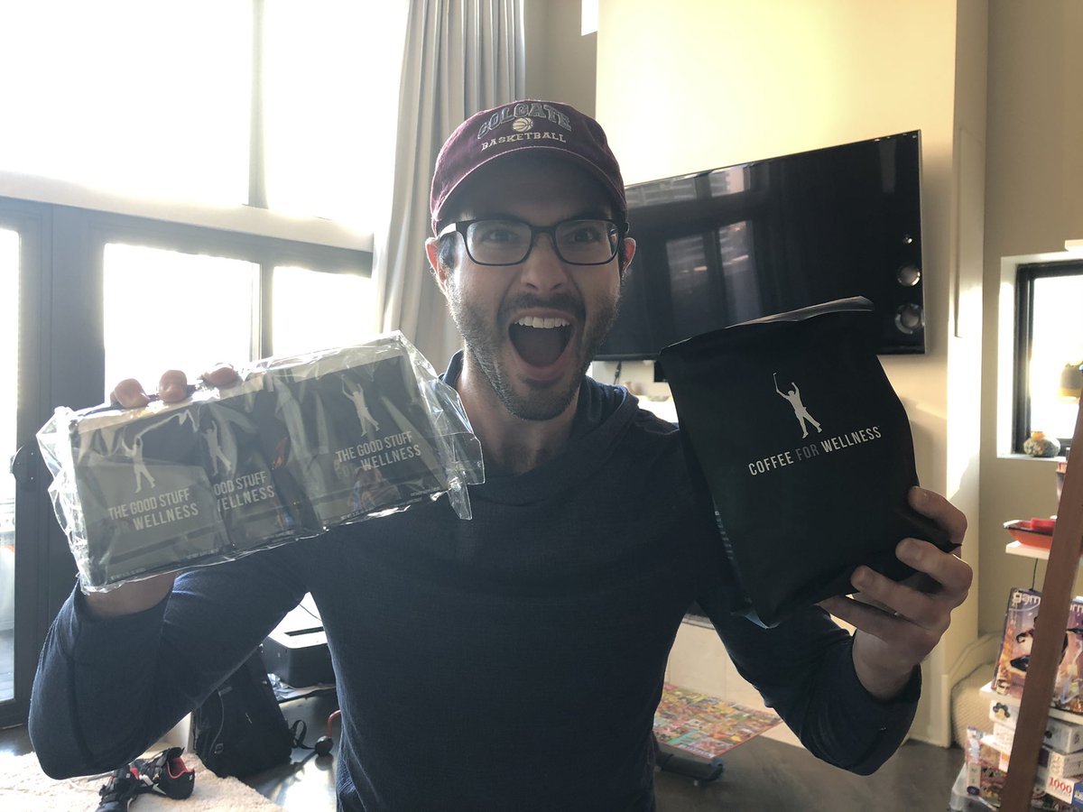 DJNewmark's tweet photo. Hey @PhilMickelson ! I used my @DKSportsbook winnings after backing you & Chuck in #thematch to try @ForWellness for the first time. One cup in and feeling great! I think Peyton and @StephenCurry30 prob could’ve used some... #coffeeforwellness #thematch3 #leftynation #mmmjava https://t.co/IDitGIADYM