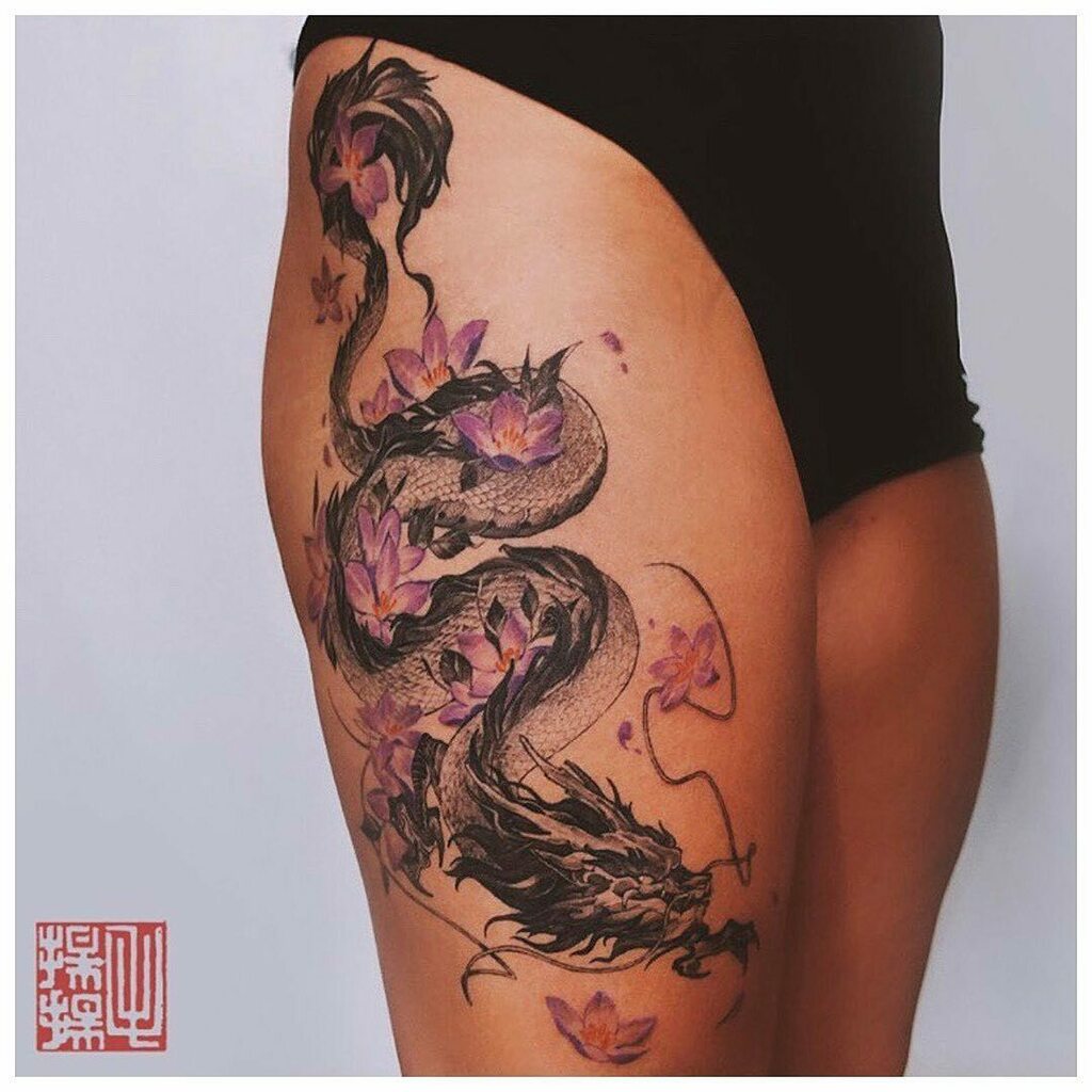 Thigh Dragon Ink: Power Meets Tradition