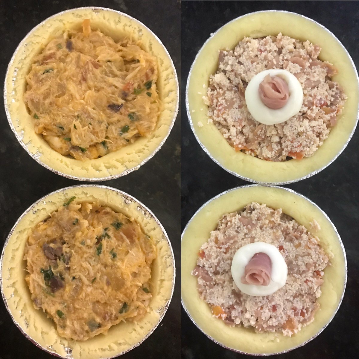 ericlucianofc's tweet photo. Produção de hoje #7empadas com diversas opções sem glúten! Maravilhosas... #FaltaUmMesProNatalEeu #empadas #empada #gastronomia @ANAMARIABRAGA @gazetamulheres https://t.co/NSKvlofQMI