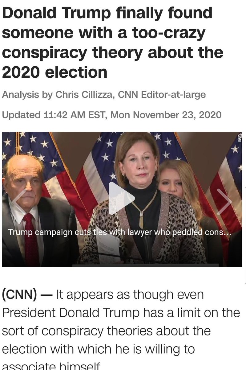 CNN now: https://www.google.com/amp/s/amp.cnn.com/cnn/2020/11/23/politics/sidney-powell-donald-trump/index.html