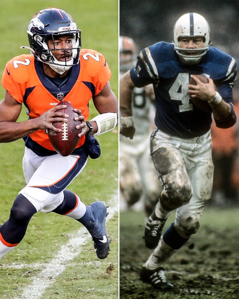 ESPNNFL's tweet photo. Before Kendall Hinton, Tom Matte was the last non-quarterback to start for an NFL team 55 years ago. 

He wrote a letter to the young Bronco sharing his experience 🤝 (via @Broncos) https://t.co/MmG9jy0OYS