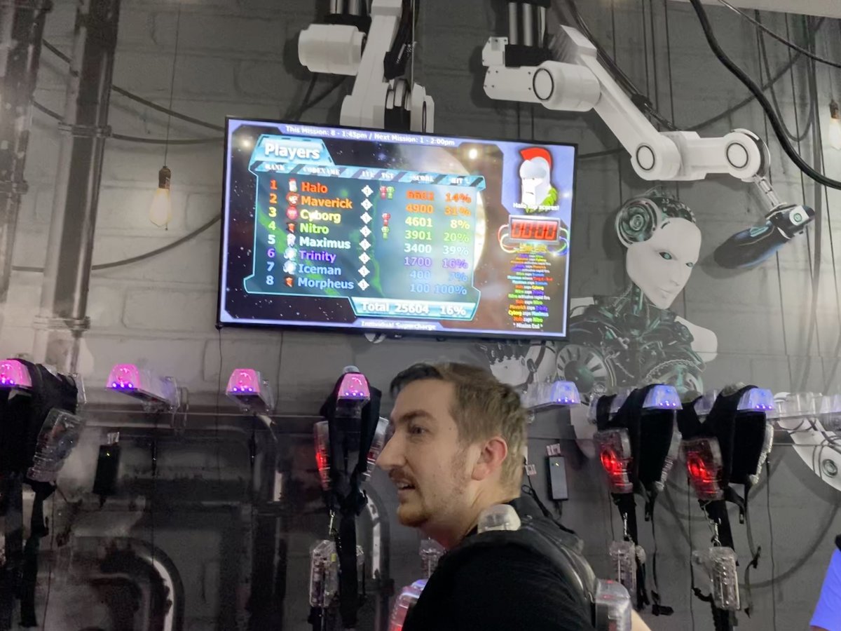 TwoRedKites's tweet photo. Tworedkites Lasertag team building - lots of fun and laughs https://t.co/MD0HIM4Ijc