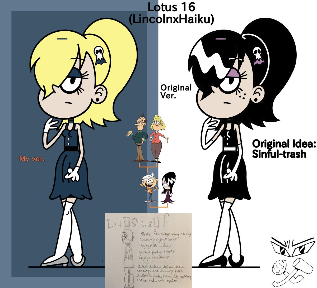 Ossu! she is Lotus (Linku) she inherited the blonde genes of the louds Lotus: Sinful-trash (Original idea) #Linku #TheLoudHouse #originalcharacter