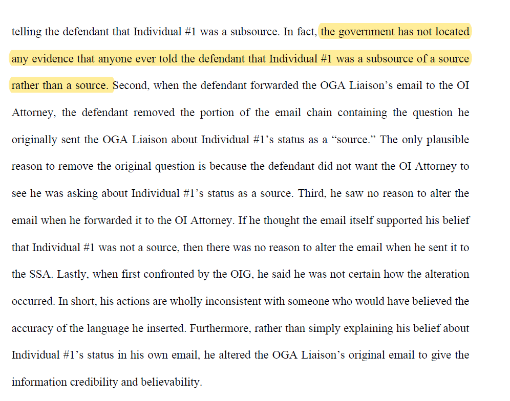 As to Clinesmith's excuses that he didn't think Carter Page was a source:There is no evidence that anyone told Clinesmith that Page "was a subsource of a source."