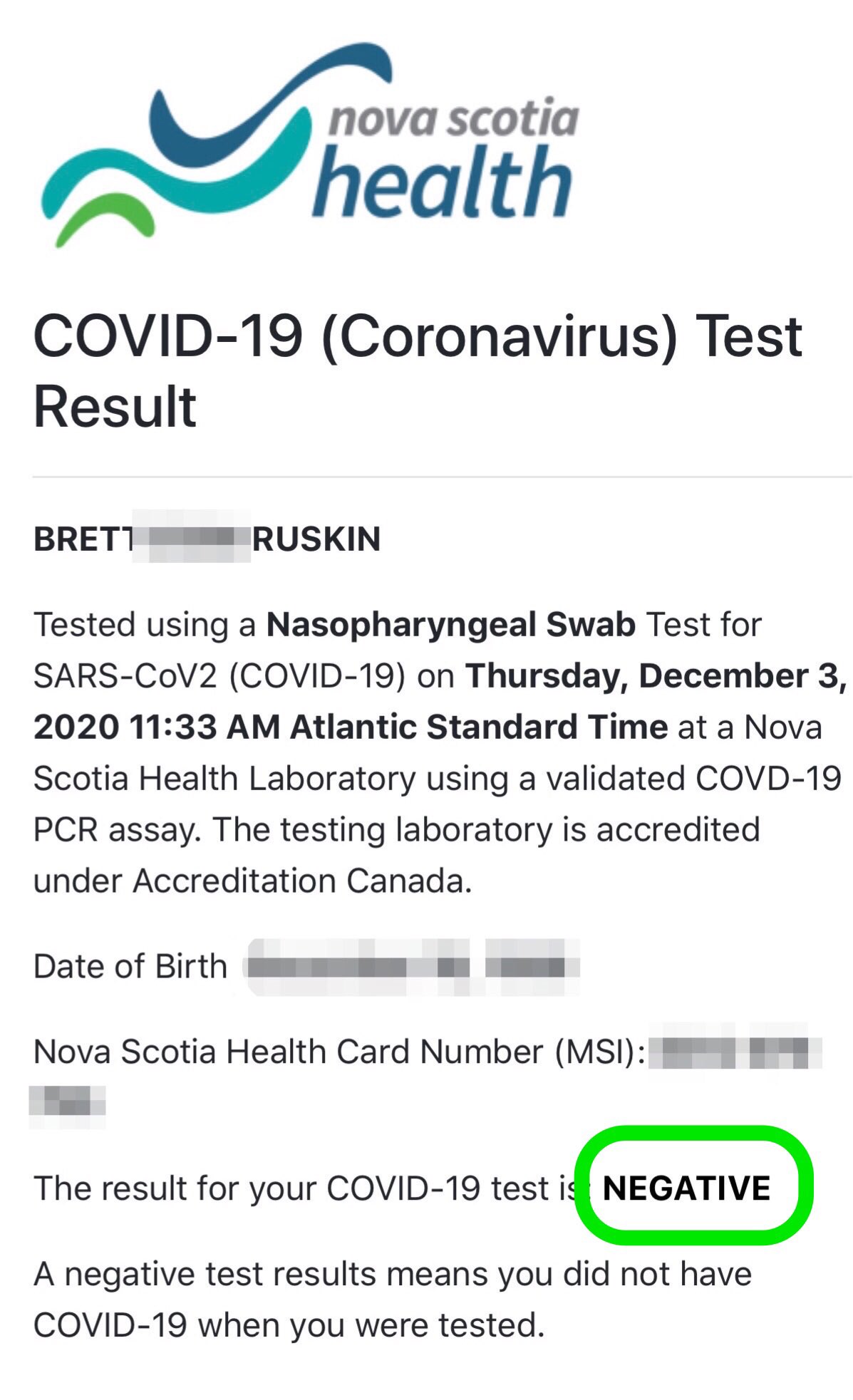 Brett Ruskin on Twitter "Update negative for COVID19 today (Also