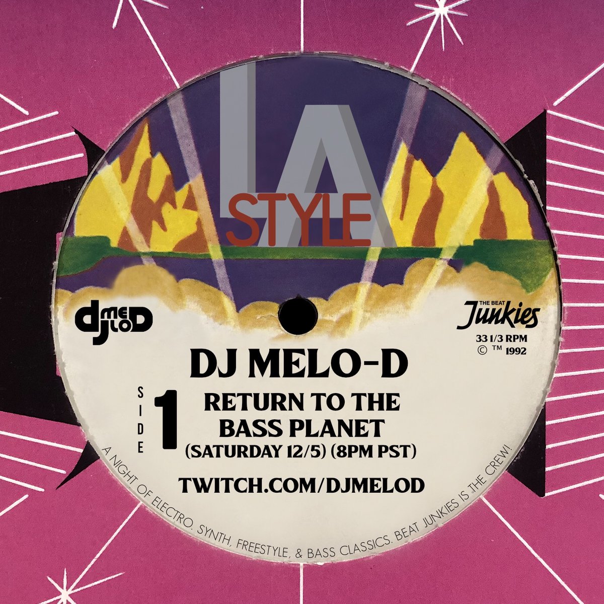 DJ Melo D (@djmelod) on Twitter photo This Saturday 12/5 8pm PST twitch.tv/djmelod strictly classic 80s Electro, Freestyle, Miami Bass x New Wave 🔊🔊🔊🔊Beat Junkie Sound in your area 🤺 #djmelod #beatjunkies <a href="/BEATJUNKIES/">Beat Junkies</a> This Saturday 12/5 8pm PST twitch.tv/djmelod strictly classic 80s Electro, Freestyle, Miami Bass x New Wave 🔊🔊🔊🔊Beat Junkie Sound in your area 🤺 #djmelod #beatjunkies <a href="/BEATJUNKIES/">Beat Junkies</a>