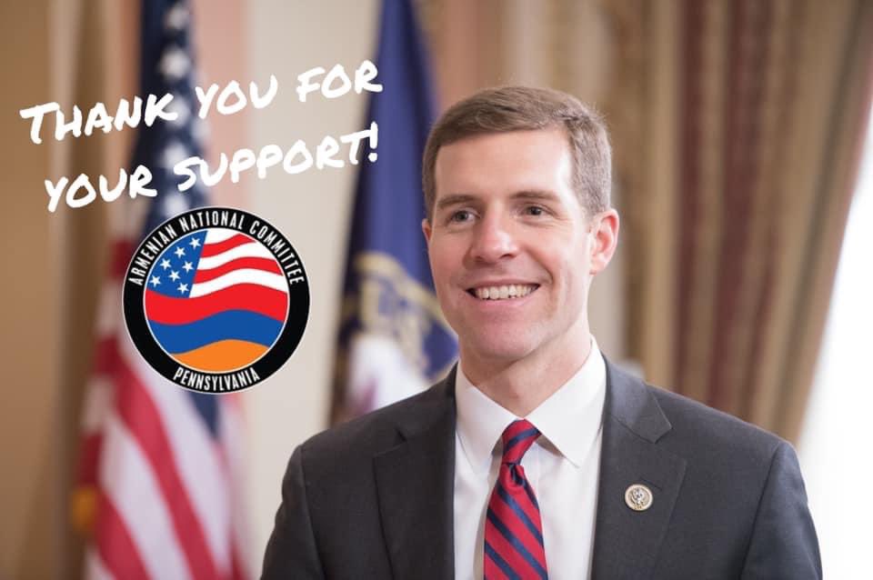 ANCPA's tweet photo. BREAKING NEWS: U.S. Representative Conor Lamb (D-PA-17) co-sponsors H.Res. 1165, condemning Azeri aggression and denouncing Turkey for its interference regarding the conflict. Rep. Lamb is the 9th Pennsylvania to co-sponsor H.Res. 1165. https://t.co/DFvbe5TjAN