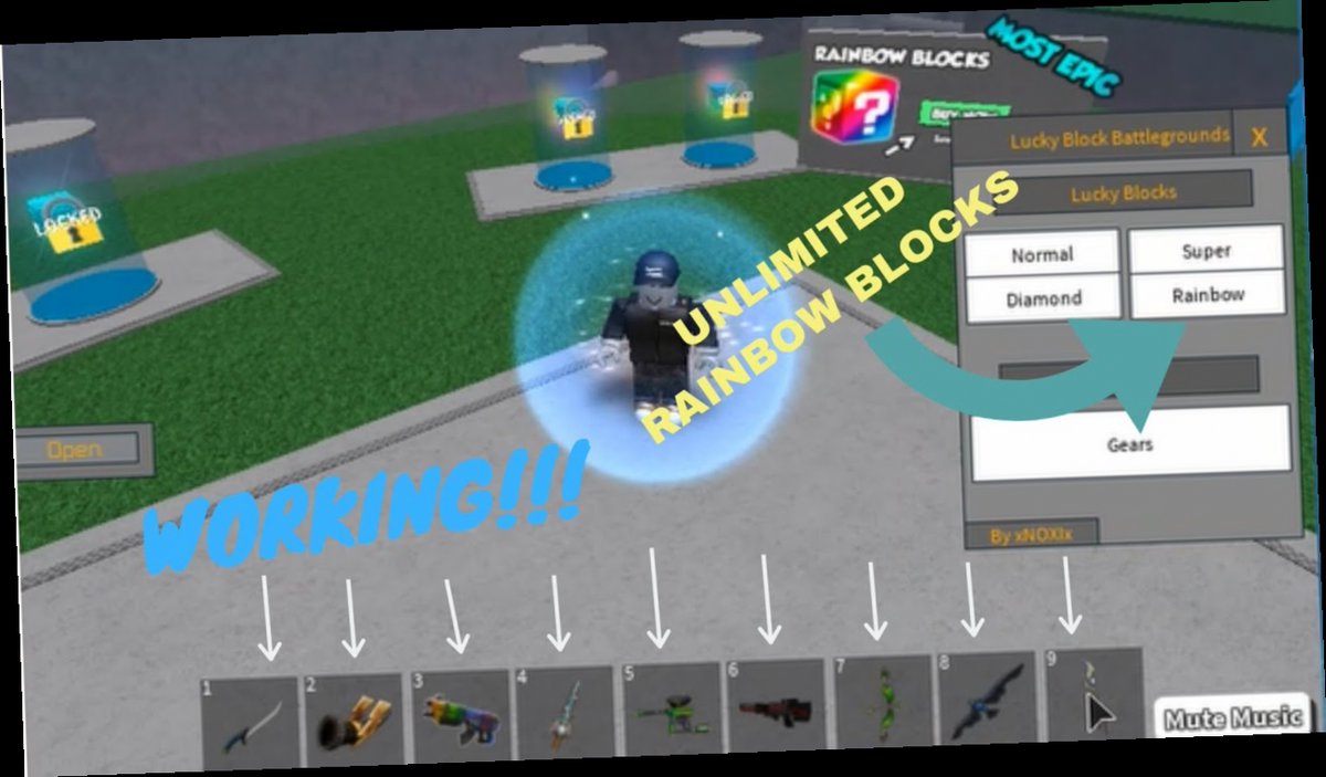 Roblox  LUCKY BLOCKS Battlegrounds All Blocks Script NEW! 