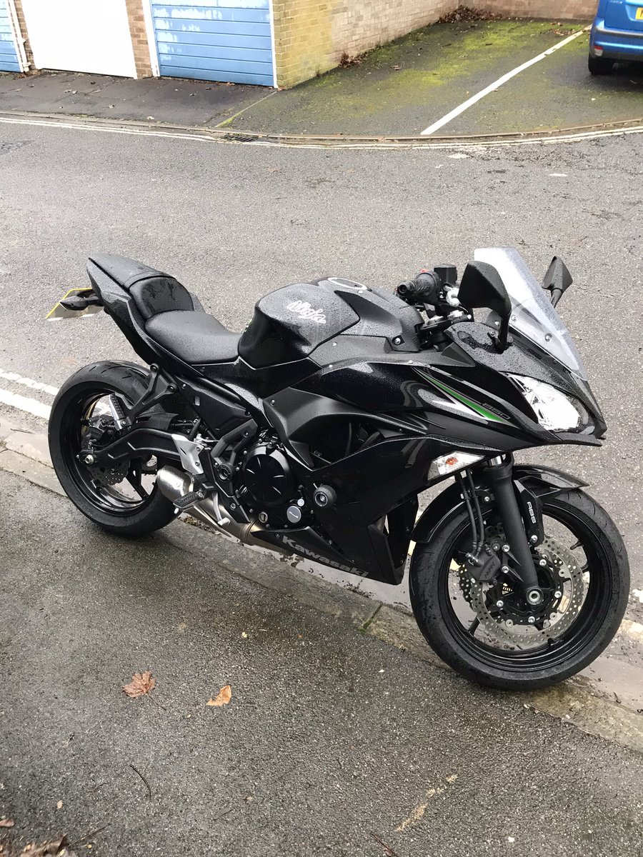 New toy delivered can’t wait to get on it #Kawasaki #ninja