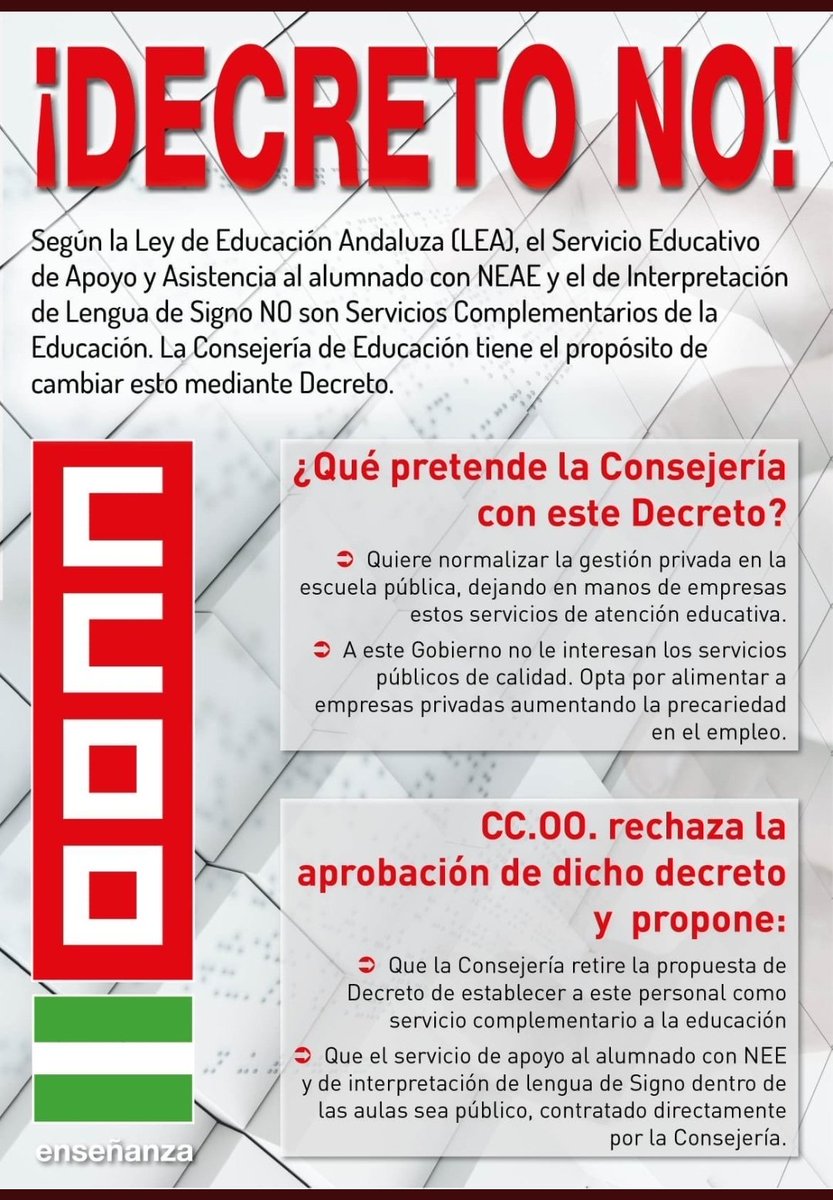 CadizPtis's tweet photo. Buenos días @javierimbroda @JuanMa_Moreno @AndaluciaJunta . 
Confiamos después del día de ayer que  todos los centros  andaluces tendrán los recursos necesarios para poder atender a nuestros alumno@s más vulnerables .. Y nuestra SUBROGACIÓN . Buen puente https://t.co/tmXZNfMJyL
