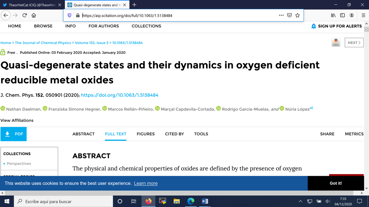 TheorHetCatICIQ's tweet photo. Day 2 #Research2020. Our review on oxide properties
https://t.co/r5mZsAtWsi https://t.co/1FPdsSUiuw