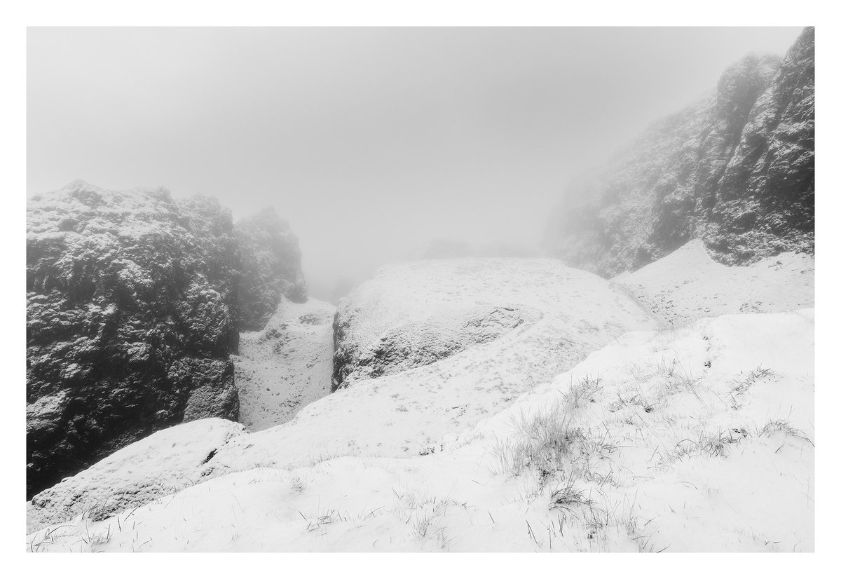 nickhansonphoto's tweet photo. Shortly after I got up to The Table at the Quiraing yesterday the low cloud rolled in for a wee while. #IsleofSkye https://t.co/845VbTtsxQ