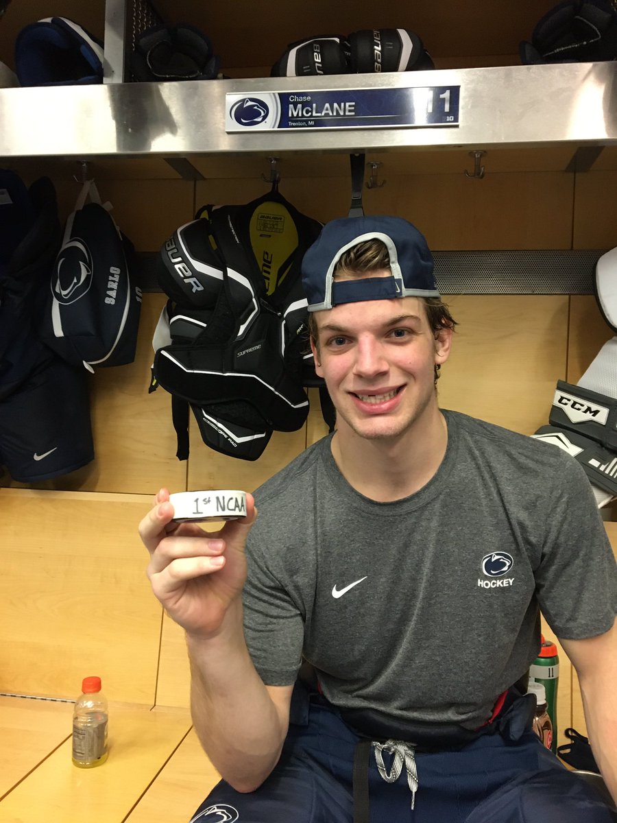 PennStateMHKY's tweet photo. A night full of firsts in #HockeyValley!! 🏒🥅🚨 https://t.co/d8Wj8XHa4E