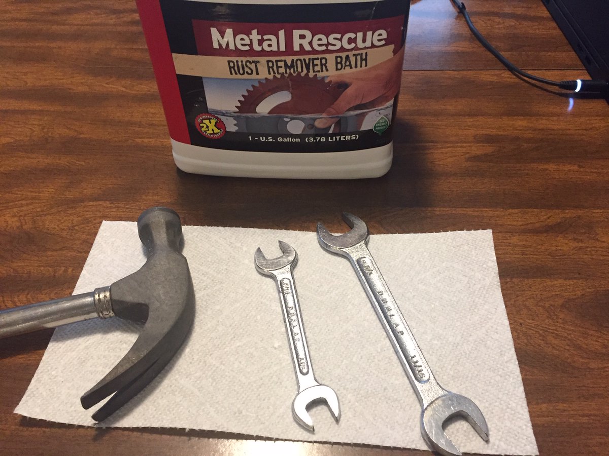 Free your tools from their rusty existence. Soak 'em in #metalrescue Rust Remover BATH and they will be shiny and new. 

#toolrestoration #restoration #resto #rust #diy #homemaintenance #handtools #toolsofthetrade #workshop #toolbox