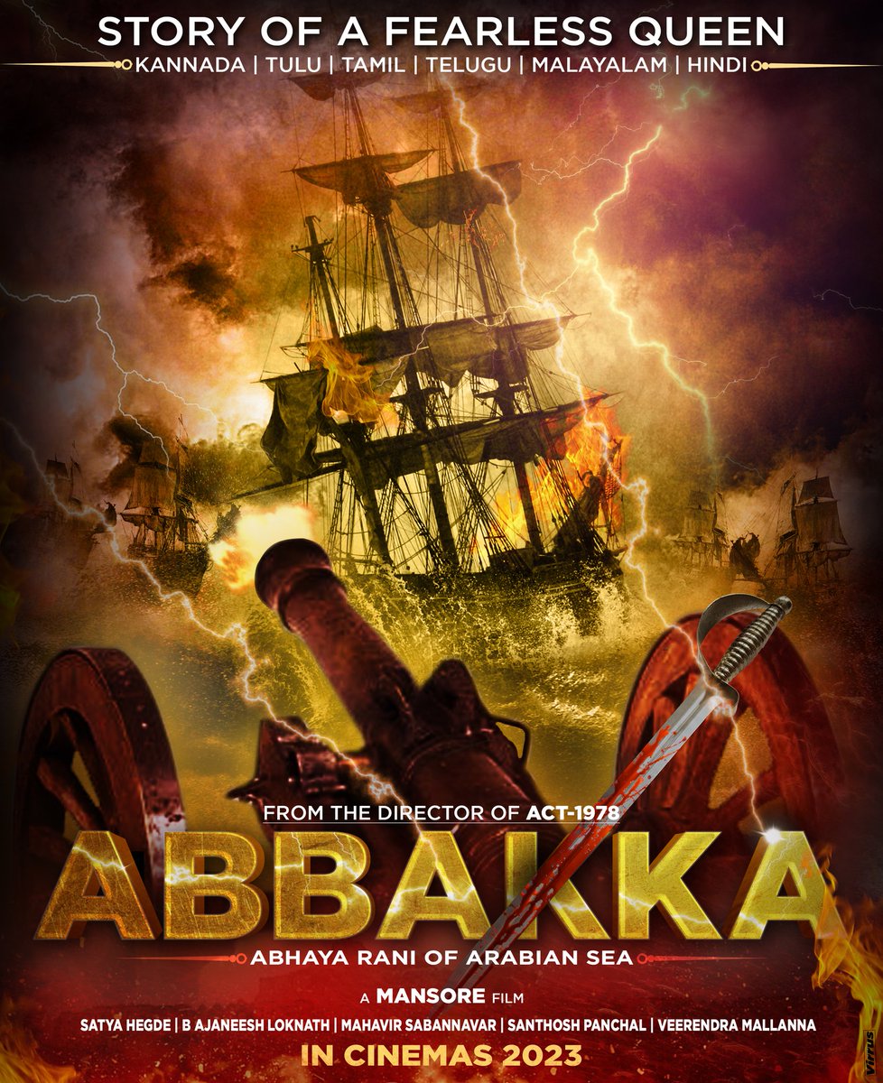 mansore25's tweet photo. Here we bring the unflagging courage and indomitable spirit of a valiant fighter who shed blood &amp; sweat to save motherland, yet remain as a forgotten story in the pages of history- The fearless queen of Arabian Sea.

We hereby present our next venture - *'ABBAKKA'*  

Mansore https://t.co/BkUesW0In1