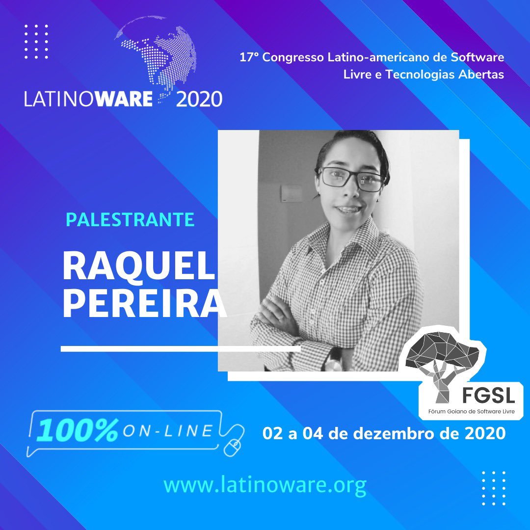 ForumGoianoSL's tweet photo. E para fechar a programação da Sala FGSL no @latinoware amanhã:

📌10h - 12h: Como Criar Seu Primeiro Projeto de Data Science Com Python - Raquel Pereira 

📌12h - 14h: Python for Girls: Introdução a programação com Meninas Digitais no Cerrado - Meninas Digitais no Cerrado https://t.co/cvEmB5qsfF