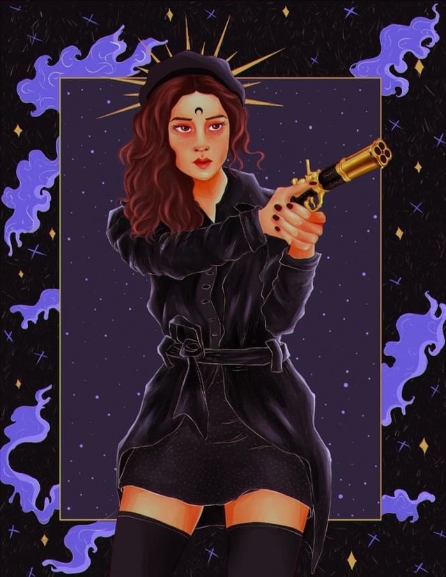 OC rendition by <a href="/Sof_whatever/">🌛 Næturblóm 🌜</a> of my SS character from “The Energy of a Stone” published by <a href="/ScumGentryArts/">Scum Gentry Arts & Media</a> . 
The person that models her in my writing is <a href="/okschultz_/">julie</a> 

Such ethereal and beautiful friggen work 🌙