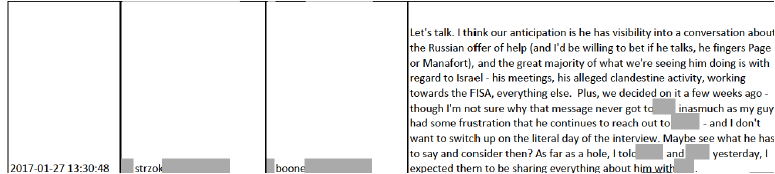 2/ another interesting nugget. A Strzok text on Jan 27, 2017 about Flynn interview that AFAIK was NEVER produced to Flynn defense. Note how Strzok uncritically assumes that there was a "Russian offer of help"