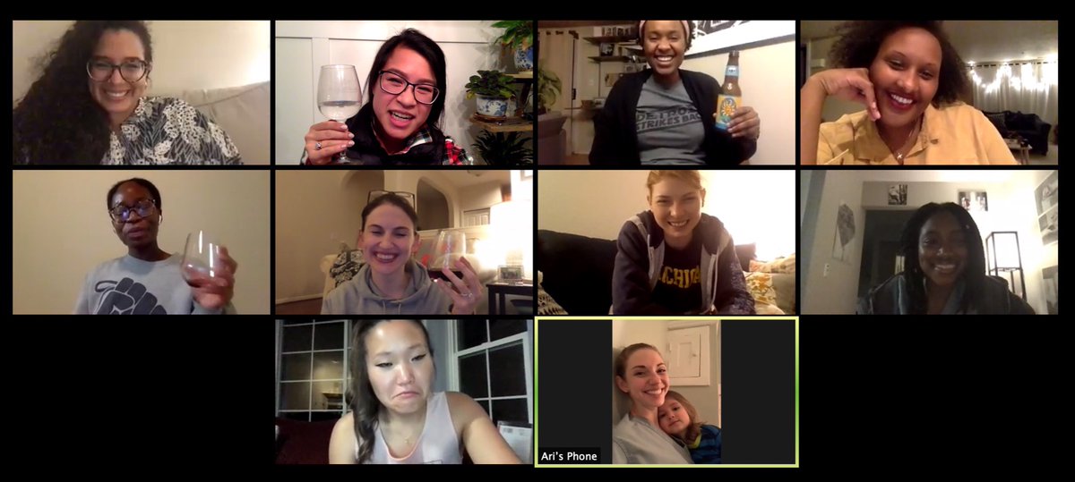 When zoom interview happy hour becomes a girls night. #WhyUMichSurgery