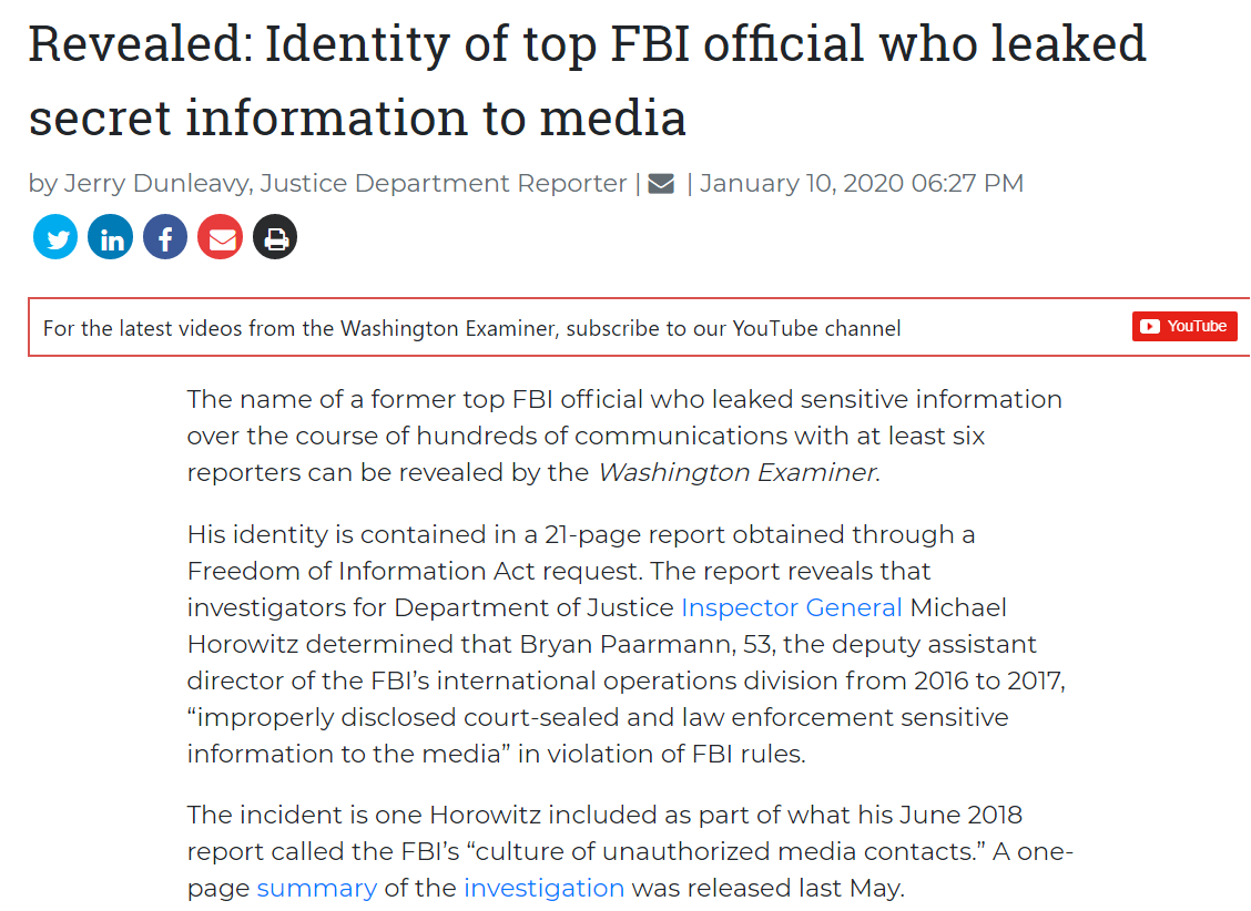 7/ earlier this year, Paarmann (no longer with FBI) was revealed to have "leaked sensitive information over the course of hundreds of communications with at least six reporters"  https://www.washingtonexaminer.com/news/revealed-identity-of-top-fbi-official-who-leaked-secret-information-to-media