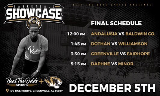 BTO_Sports_'s tweet photo. Final Schedule for Beat The Odds Showcase. Some of the top teams in the state!! 

@AlaHoops @PrepHoopsAL @hoops_al @HoopSeenAL @BamaHS_HoopNews @aldotcomPreps https://t.co/aGdeIVXRBl