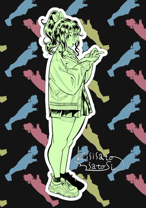 あまり描かないタイプの娘 落描き 