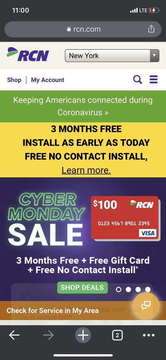 hapykorean's tweet photo. @RCNconnects nyc is going on over 30 hours of no internet. What is the real deal? The automatic phone system just kept adding 30 minutes to the expected fix time all day. Love your homepage “keeping America connected during coronavirus”... well that is a lie! https://t.co/1V0UqgIEEx
