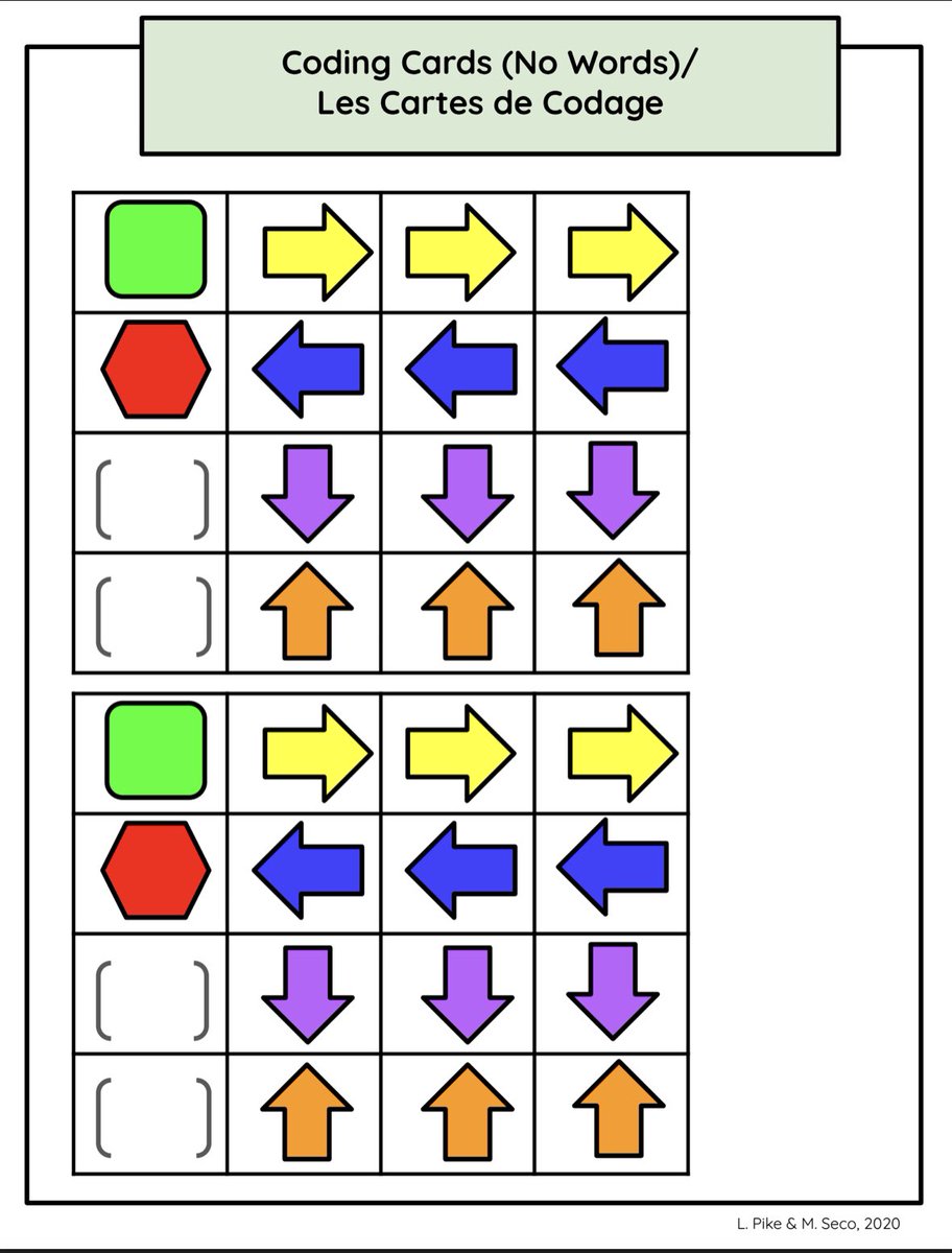 MelissaSeco's tweet image. We have updated our coding cards when creating a #CodingKit
1️⃣ Our Original Cards (colour coded & w/ words)
2️⃣ Colour Coded Cards (w/o words)
3️⃣ Black & White Arrows (w/ corner arrows)
4️⃣ Corner Arrows
Get you copy here: bit.ly/CodingKitArrows #OntMathCoding