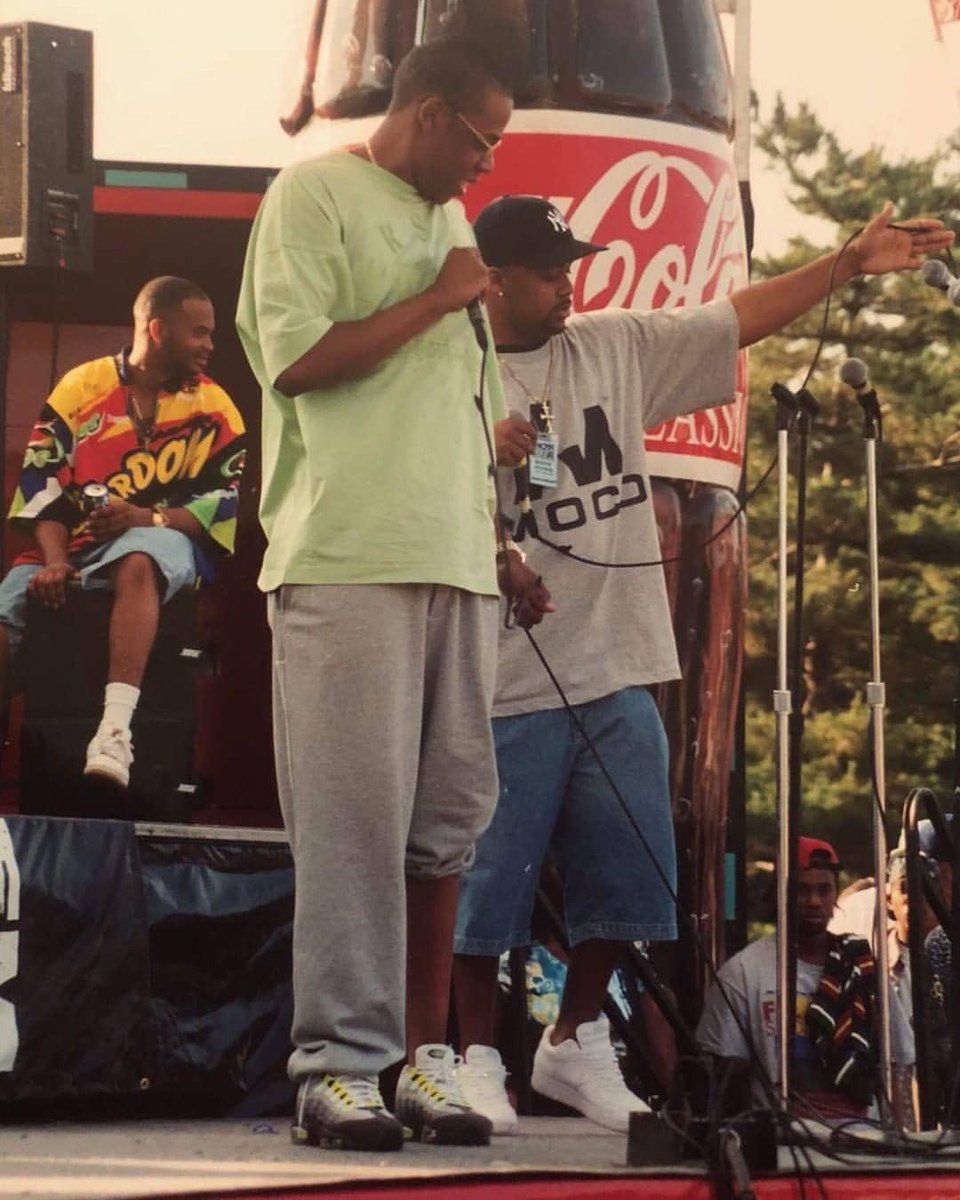 Complex Sneakers on X: "Jay-Z wearing “Neon” Air Max 95s in 1996. [📸:  @aintnojigga] https://t.co/vGcsfNTBKL" / X