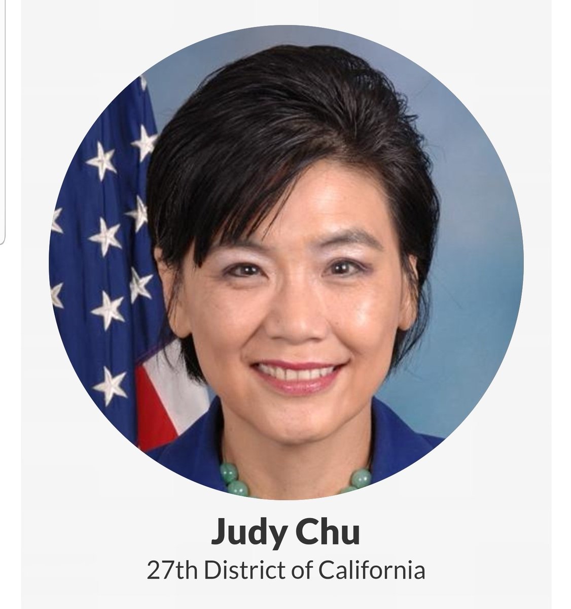 Judy Chu, California's 27th District https://chu.house.gov&nbsp;10/98