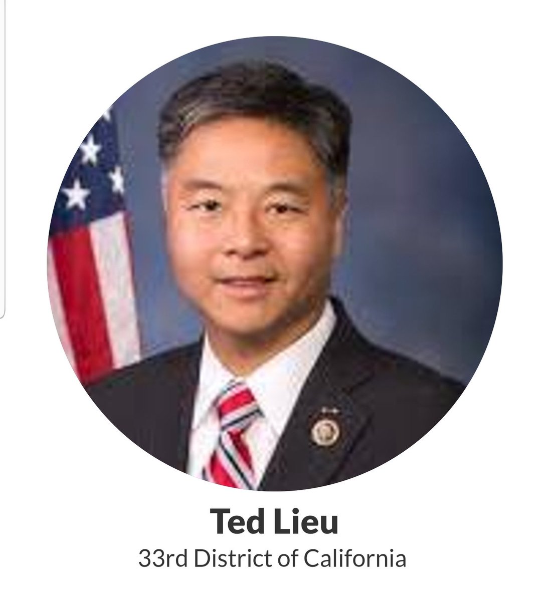 Ted Lieu, California's 33rd District https://lieu.house.gov/ 13/98