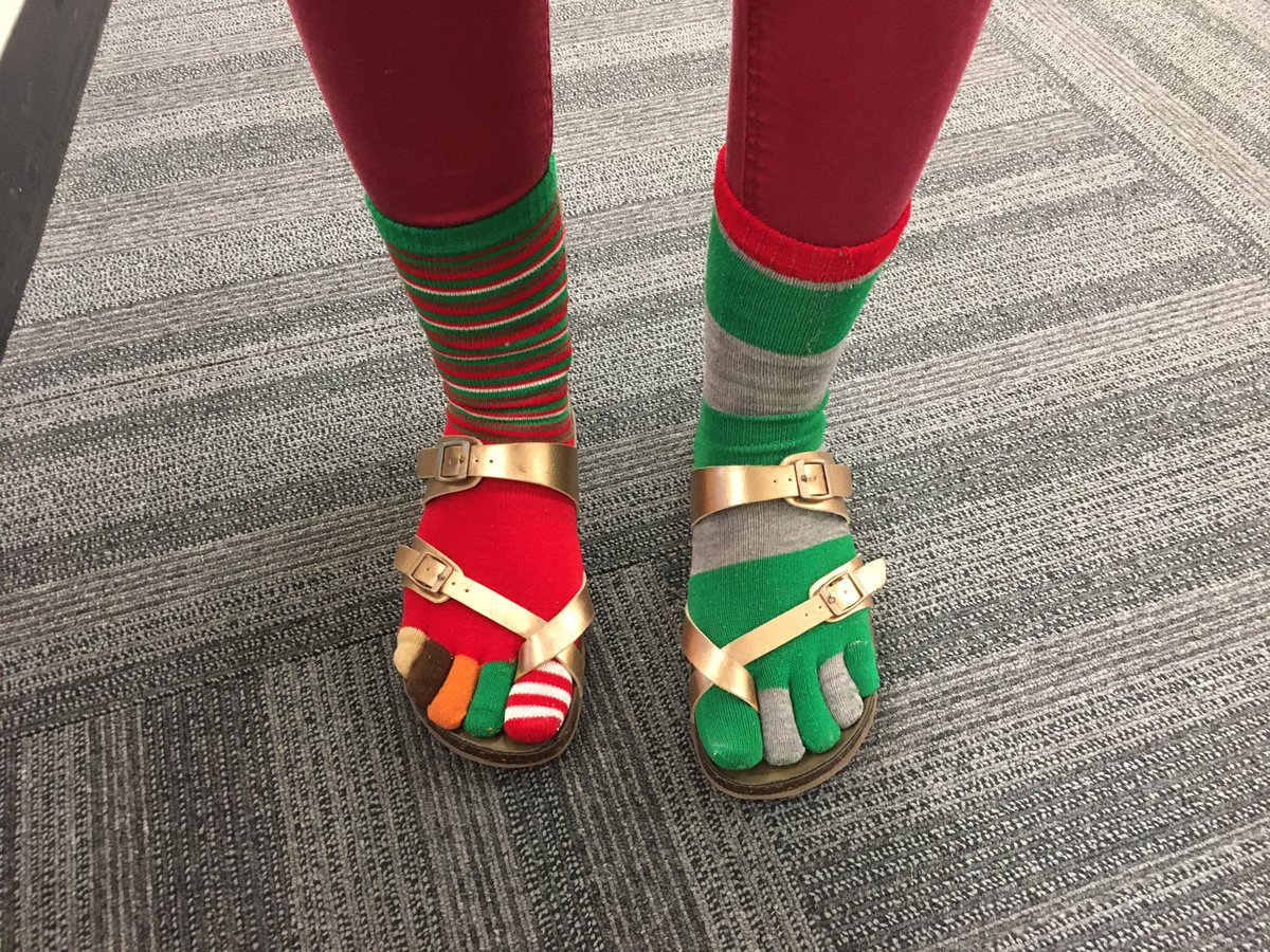 mathlady2014's tweet photo. Today was festive socks day. Mrs. Sneed’s were my fave! @ChanelSneed #DecemberToRemember2020 @IMMSLions https://t.co/zQYMVXpZFS