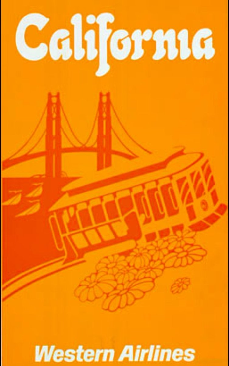 calwebguide's tweet image. Throwback Thursdays #TBT  -  1971 California travel poster for Western Airlines.