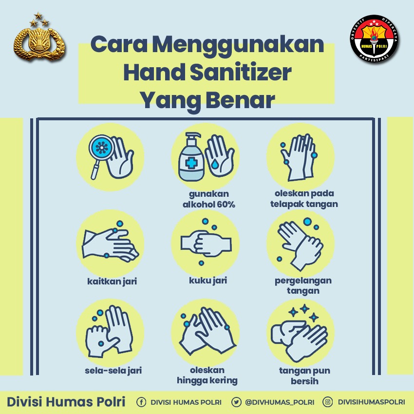 SekTegalbuleud's tweet photo. Berikut adalah cara menggunakan hand sanitizer yang benar, yuk selalu #DisiplinTerapkan3M https://t.co/YLhnOH0lL2